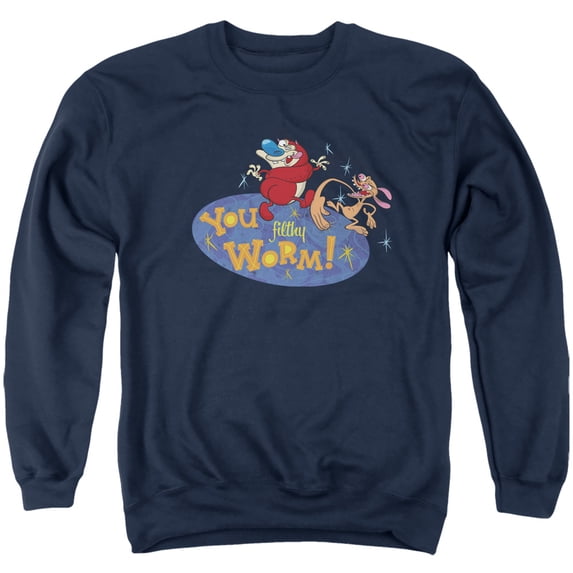Ren And Stimpy You Filthy Worm! Unisex Adult Crewneck Sweatshirt