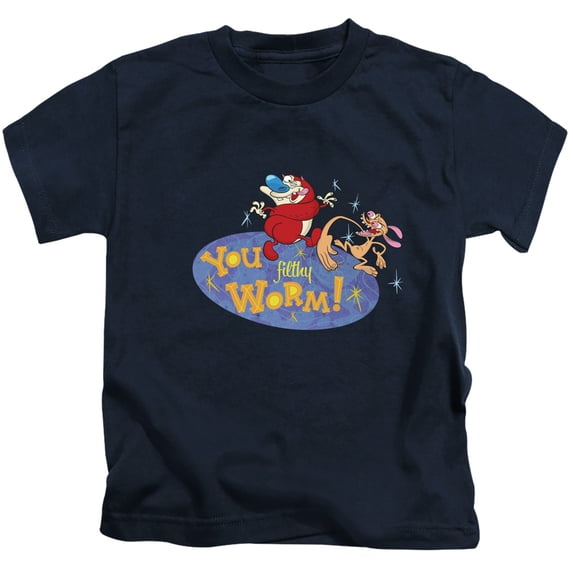Ren And Stimpy You Filthy Worm! Unisex Youth Juvenile T-Shirt
