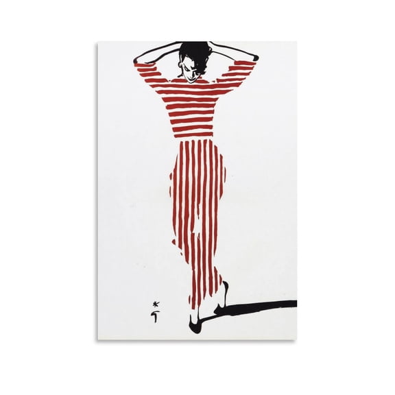 René Gruau Artist Fashion Illustrator Drawing Gifts Canvas Painting Poster Wall Art Decorative Picture Prints Modern Decor 20x30inch(50x75cm)