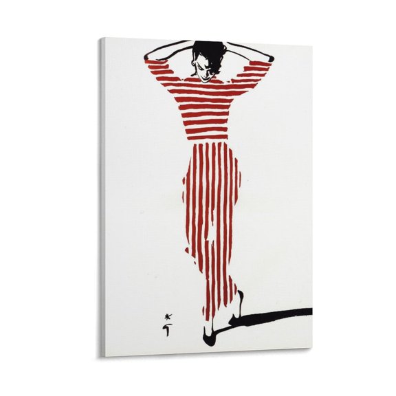 René Gruau Artist Fashion Illustrator Drawing Room Aesthetic Poster Print Art Wall Painting Canvas Posters Gifts Modern Bedroom Decor 12x18inch(30x45cm)
