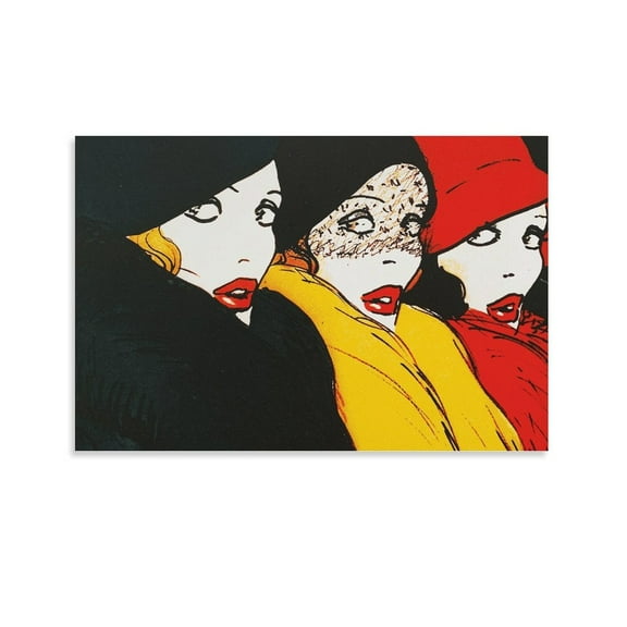 René Gruau Artist Painting Italian Painting On Canvas Wall Art Poster Scroll Picture Print Living Room Walls Decor Home Posters 12x18inch(30x45cm)