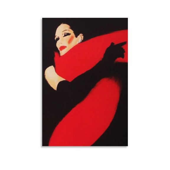 René Gruau Artist Vintage Fashion Illustrator Drawing Wall Art Poster Scroll Canvas Painting Picture Living Room Decor Home 16x24inch(40x60cm)