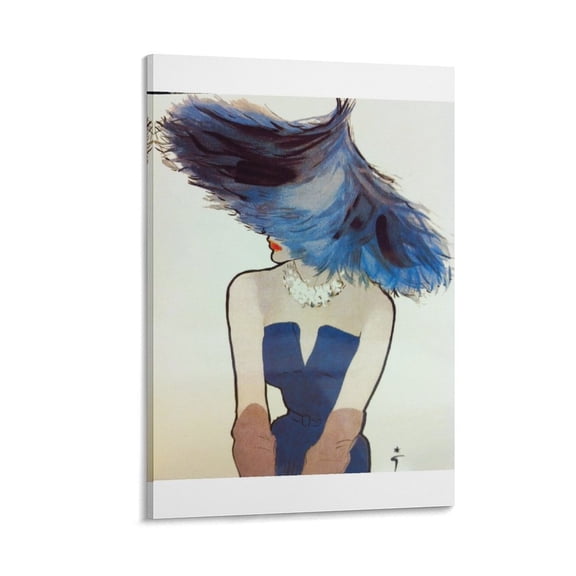 René Gruau Fashion Illustrator Art Print Posters Wall Art Painting Canvas Gift Living Room Prints Bedroom Decor Poster Artworks 20x30inch(50x75cm)