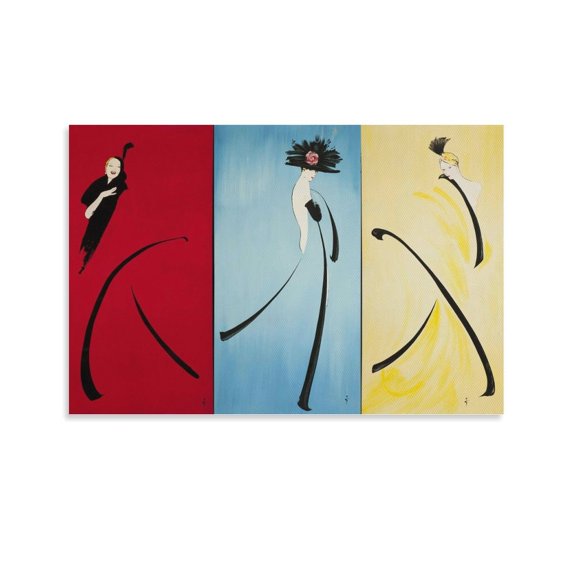 René Gruau Fashion Illustrator Artist Painting Poster Canvas Poster Wall Art Picture Prints Hanging Photo Gift Decor Home Posters Artworks 16x24inch(40x60cm)