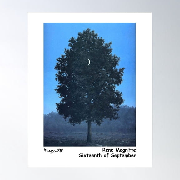 René Magritte Art For Sales Poster Wall Art, Modern Wall Decor For Living Room Bedroom, 12x18 UNFRAMED