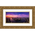 thumbnail image 1 of Ren Rong, Raymond 18x11 Gold Ornate Wood Framed with Double Matting Museum Art Print Titled - The Morning Glow in Lujiazui Shanghai, 1 of 4