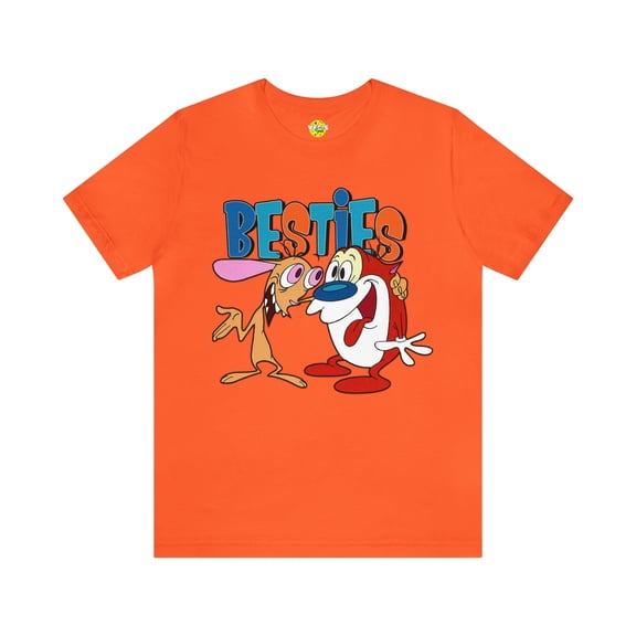 Ren & Stimpy Besties Short Sleeve T-shirt - 90s Cartoon Retro TV Show