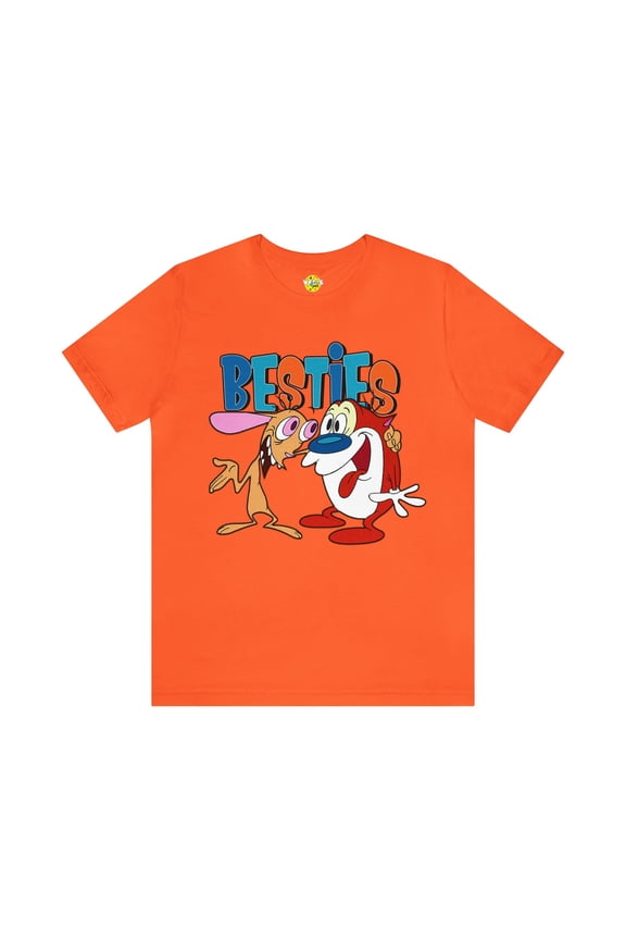 Ren & Stimpy Besties Short Sleeve T-shirt - 90s Cartoon Retro TV Show