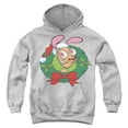 thumbnail image 1 of Ren & Stimpy Christmas Wreath Ren With Santa Hat Kids Hoodie for Youth Boys and Girls, 1 of 5