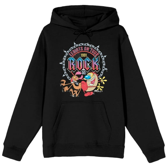 Ren & Stimpy Eediots On Tour Men's Black Sweatshirt-XL