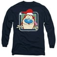 thumbnail image 1 of Ren & Stimpy Festive Stimpy With Christmas Santa Hat Unisex Adult Long-Sleeve T Shirt, 1 of 2