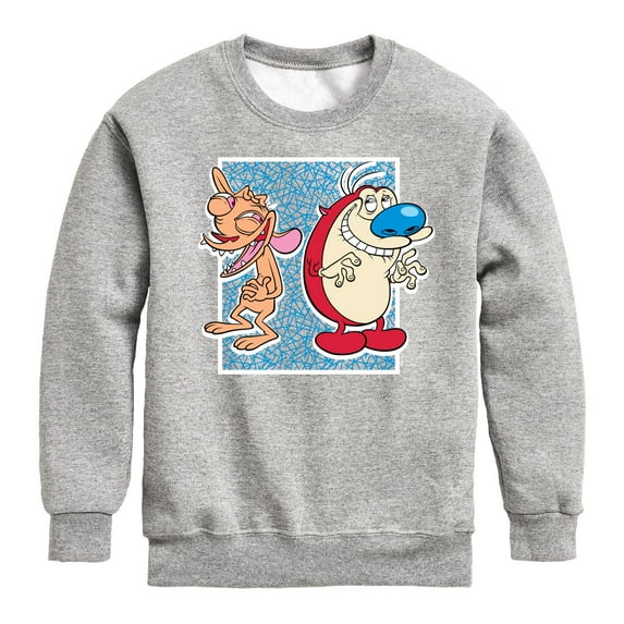 Ren & Stimpy - Friendly Laughter - Toddler And Youth Crewneck Fleece Sweatshirt