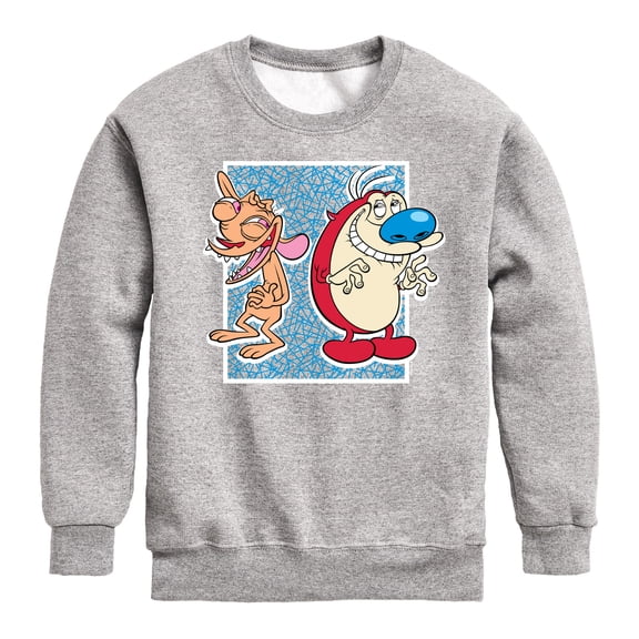 Ren & Stimpy - Friendly Laughter - Toddler And Youth Crewneck Fleece Sweatshirt