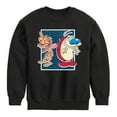 thumbnail image 1 of Ren & Stimpy - Friendly Laughter - Toddler And Youth Crewneck Fleece Sweatshirt, 1 of 5