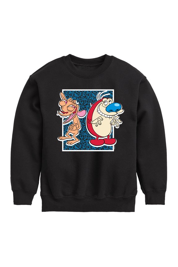 Ren & Stimpy - Friendly Laughter - Toddler And Youth Crewneck Fleece Sweatshirt