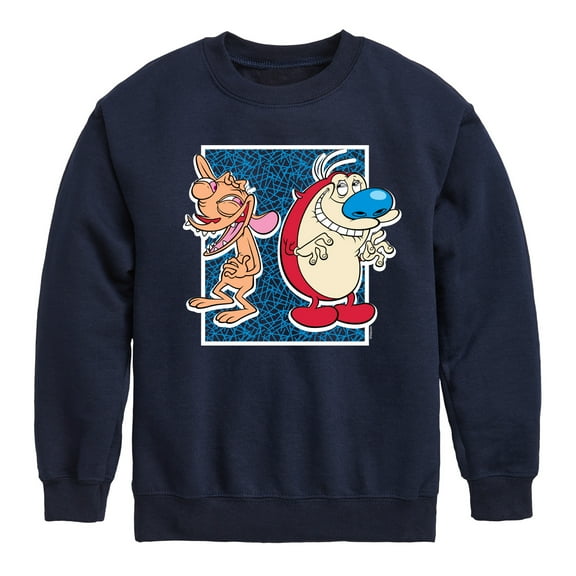 Ren & Stimpy - Friendly Laughter - Toddler And Youth Crewneck Fleece Sweatshirt