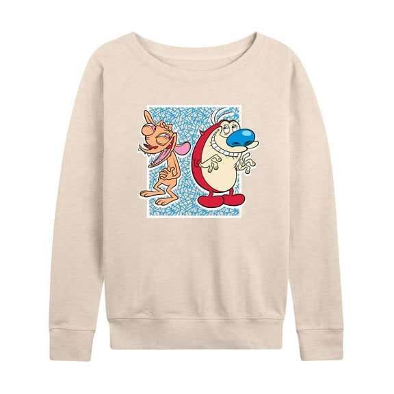Ren & Stimpy - Friendly Laughter - Women's Lightweight French Terry Long Sleeve Shirt