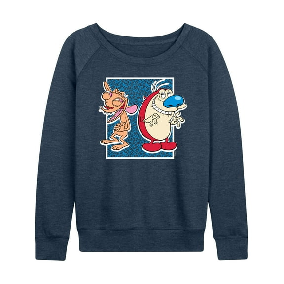 Ren & Stimpy - Friendly Laughter - Women's Lightweight French Terry Long Sleeve Shirt
