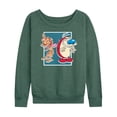 thumbnail image 1 of Ren & Stimpy - Friendly Laughter - Women's Lightweight French Terry Long Sleeve Shirt, 1 of 5