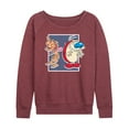 thumbnail image 1 of Ren & Stimpy - Friendly Laughter - Women's Lightweight French Terry Long Sleeve Shirt, 1 of 5