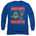 thumbnail image 1 of Ren & Stimpy Happy, Happy Holidays Ugly Christmas Sweater Unisex Adult Long-Sleeve T Shirt, 1 of 2