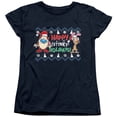 thumbnail image 1 of Ren & Stimpy Happy Stinky Holidays Ugly Christmas Sweater Women's T Shirt, 1 of 5