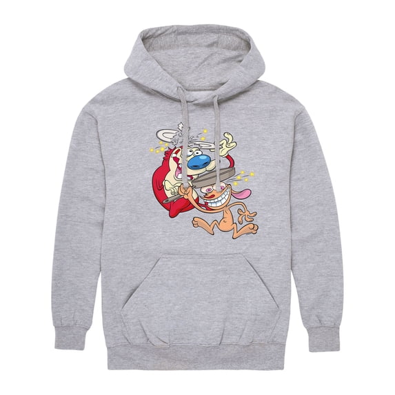 Ren & Stimpy - Men's Pullover Hooded Fleece Sweatshirt