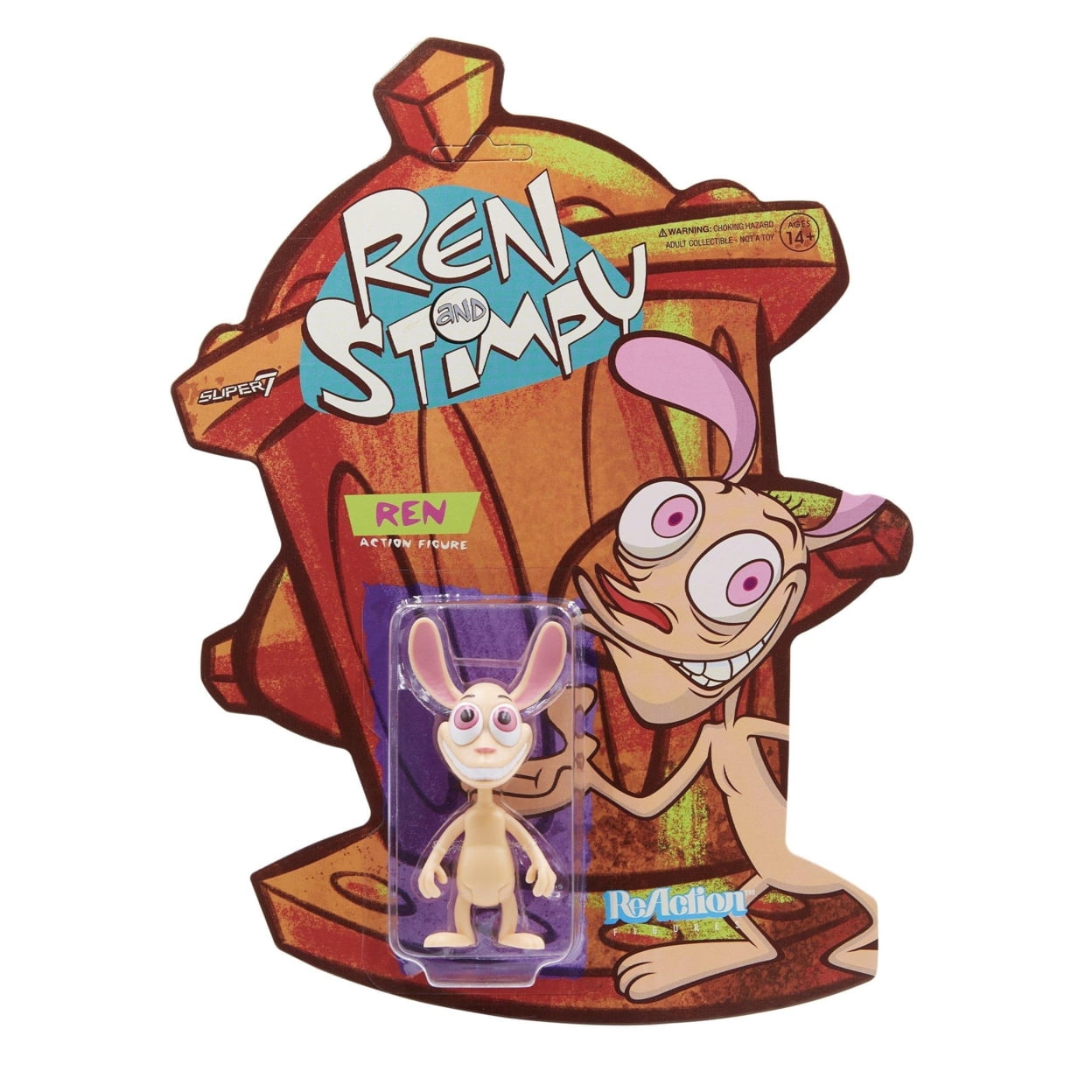 USAヴィンテージ　レン&スティンピー フィギュア ニコロデオン アメトイ Ren & Stimpy ReAction Ren Action Figure Nickelodeon 90's Cartoon