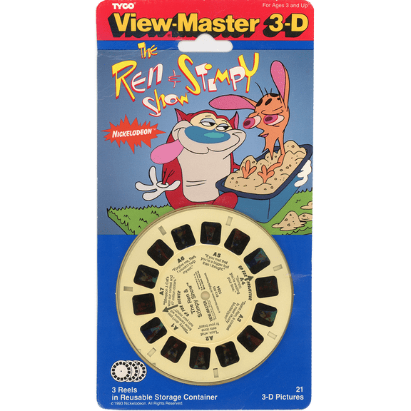 Ren & Stimpy Show -View-Master 3 Reel Set on Card - NEW