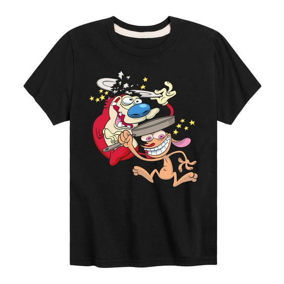 Ren & Stimpy - Smashing Time - Toddler And Youth Short Sleeve Graphic T-Shirt