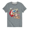 thumbnail image 1 of Ren & Stimpy - Smashing Time - Toddler And Youth Short Sleeve Graphic T-Shirt, 1 of 5