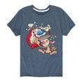 thumbnail image 1 of Ren & Stimpy - Smashing Time - Toddler And Youth Short Sleeve Graphic T-Shirt, 1 of 5