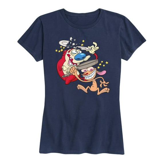 Ren & Stimpy - Smashing Time - Women's Short Sleeve Graphic T-Shirt