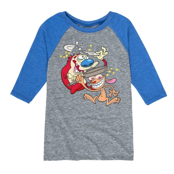 Ren & Stimpy - Toddler And Youth Raglan Graphic T-Shirt