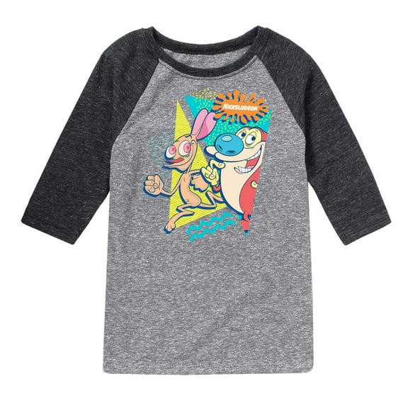 Ren & Stimpy - Toddler And Youth Raglan Graphic T-Shirt