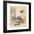 thumbnail image 1 of René Vincent 12x14 Black Modern Framed Museum Art Print Titled - Parisian Life, 1 of 5