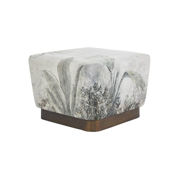 Renwil Tangle Indoor Poly-Velvet Ottoman, Print