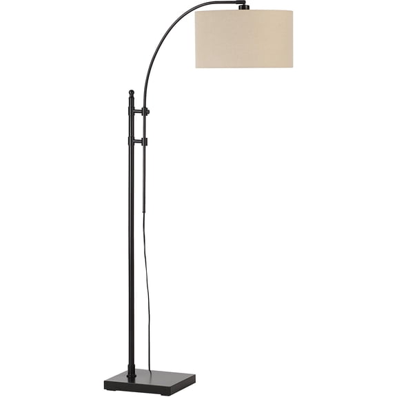 Ren Wil LPF3166 Crystal 78" Tall Arc Floor Lamp - Black