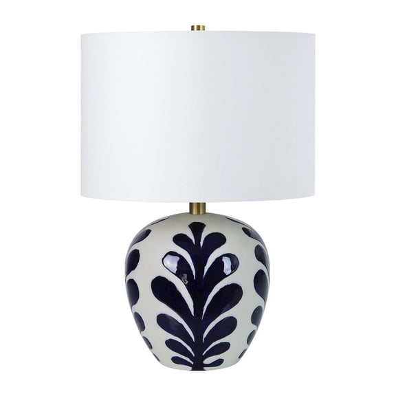 Renwil Darina 19.25" Length Table Lamp, Off-White and Navy