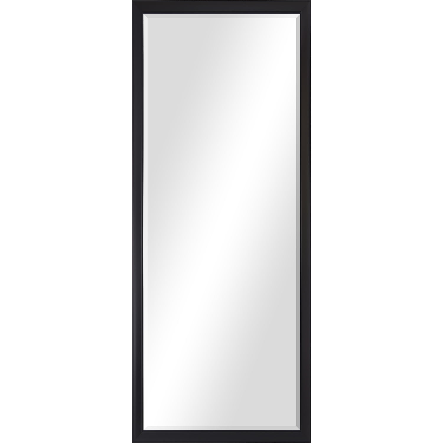 Delacorte Full-Length Black Wood Vanity Mirror 32x80