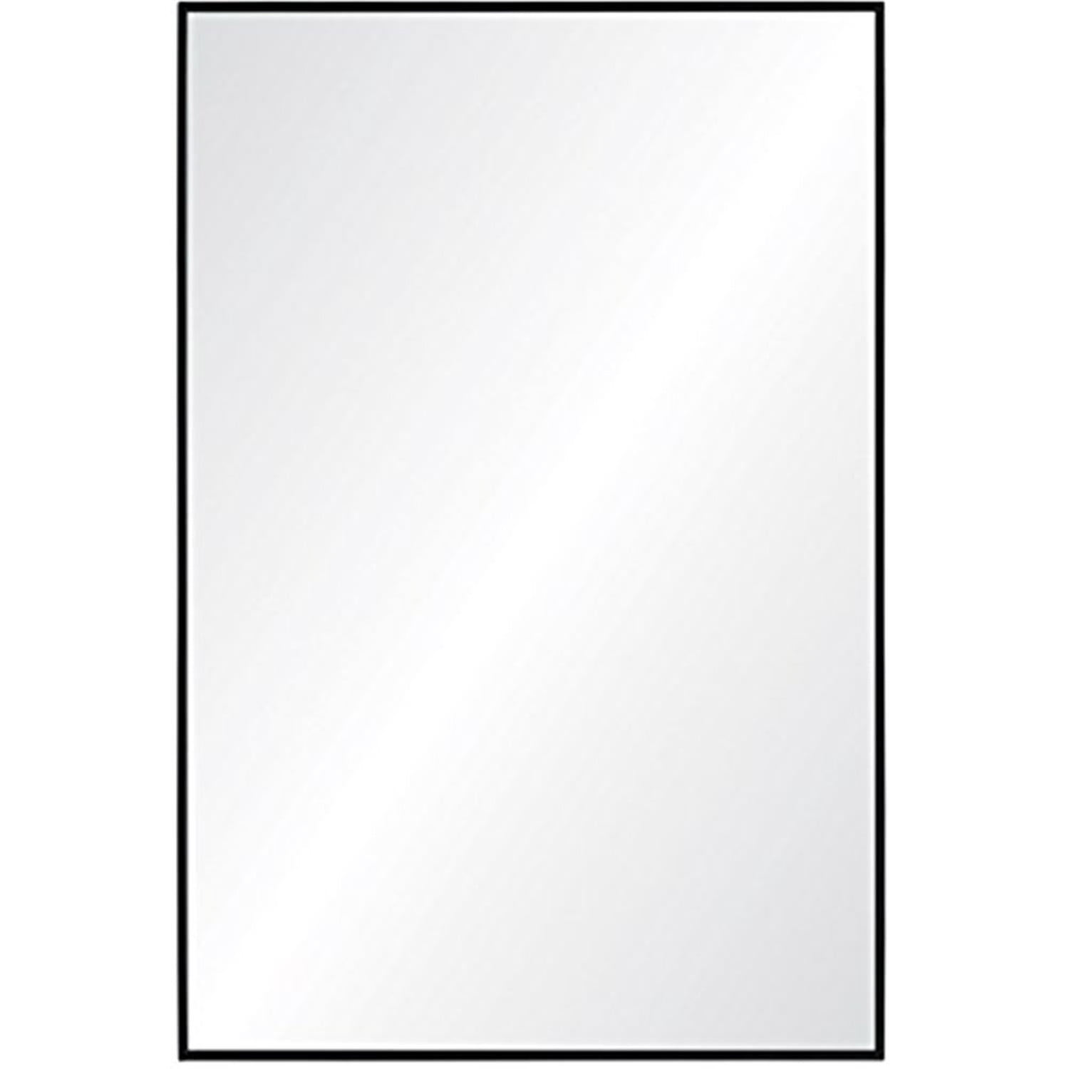 Matte Black Rectangular Iron Wall Mirror