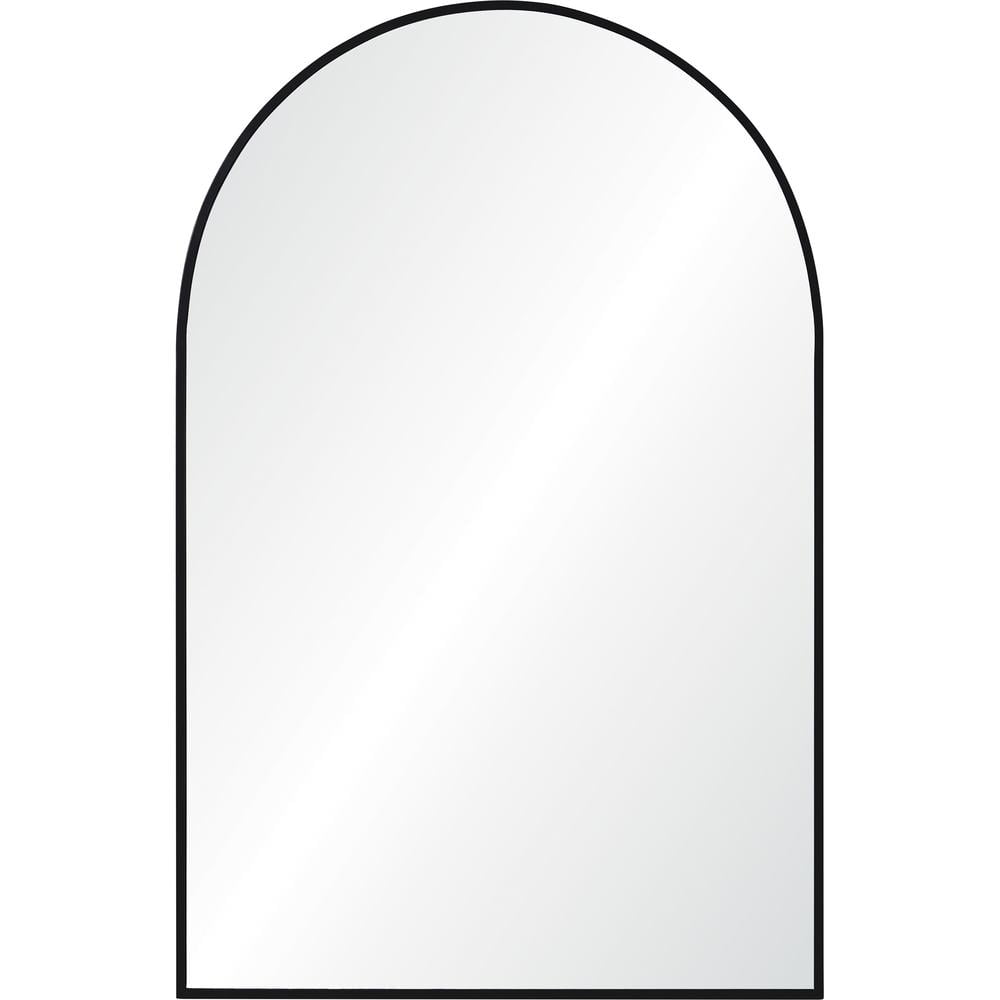 Matte Black Arched Dome Frameless Vanity Wall Mirror