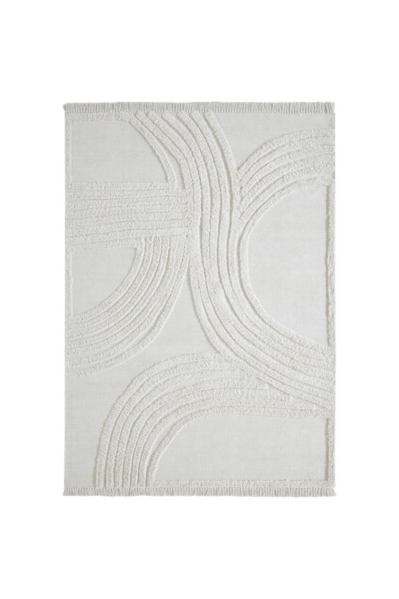 Renwil Terrain 5'3 x 7'3 Handwoven Indoor Rug, Off-white