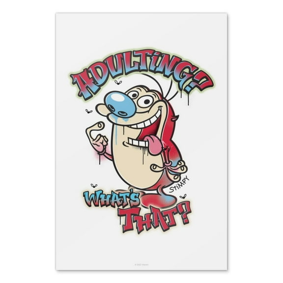 Ren and Stimpy Adulting What's That? Wall Art Picture Paper Poster Dcor Home Decoration