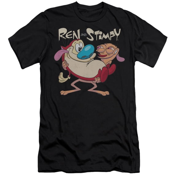 Ren and Stimpy Two of a Kind Slim Fit Unisex Adult T Shirt