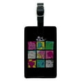 thumbnail image 1 of Ren and Stimpy Warhol Grid Front Rectangle Leather Luggage Card Carry-On ID Tag, 1 of 5
