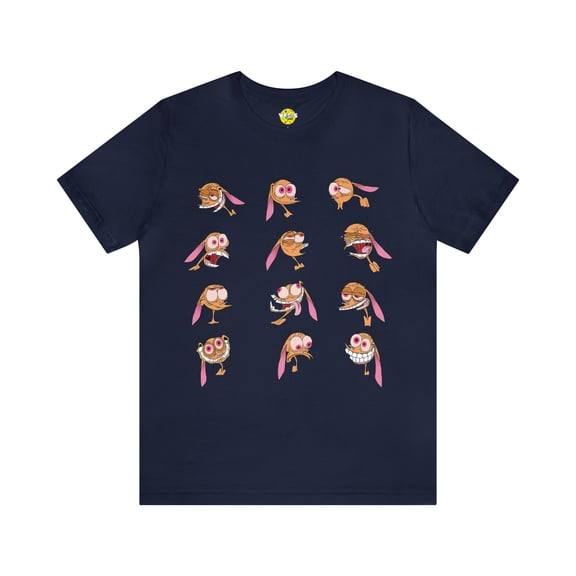 Ren's Expressions - Ren Hoek Faces Short Sleeve T-Shirt - Ren and Stimpy