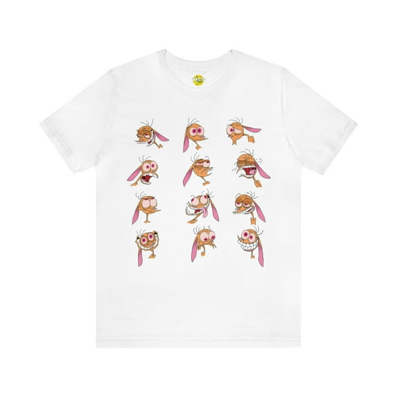 Ren's Expressions - Ren Hoek Faces Short Sleeve T-Shirt - Ren and Stimpy