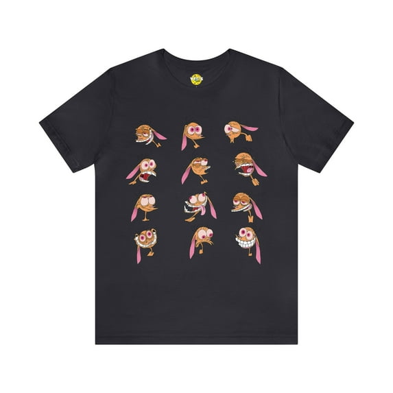 Ren's Expressions - Ren Hoek Faces Short Sleeve T-Shirt - Ren and Stimpy