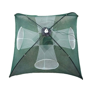 RenXiang Fishing Nets on Sale Fish Traps for Bait Fish LazyTrap Fishing Net 6 Holes Folded Hexagon Fishing Net Crayfish Catcher Net